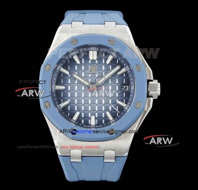 APP Factory Audemars Piguet Royal Oak Offshore Smoked Blue Dial Replica Watch 